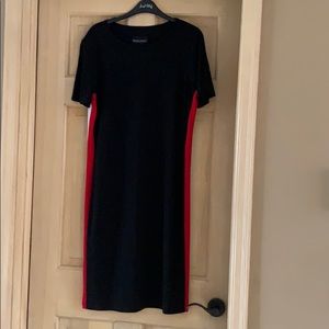 Frank Lyman / Black Dress w/ Red & White Side